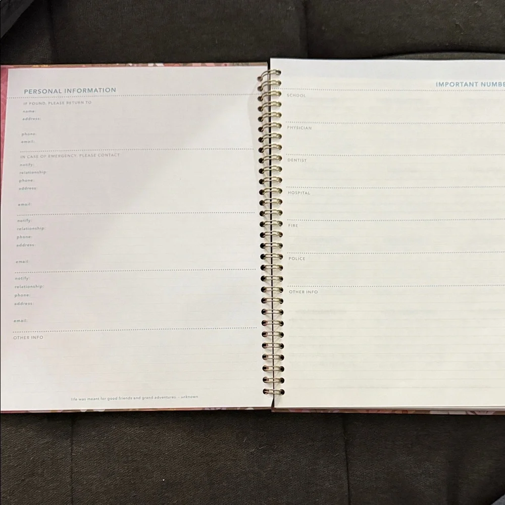 Clementine Floral 8.5 x 11” 2026 Planner